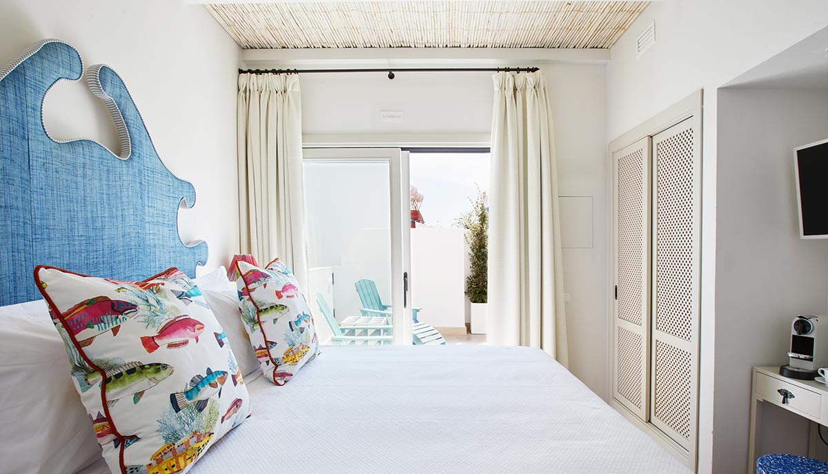 Bedroom of the “El Escondite” Boutique Hotel building