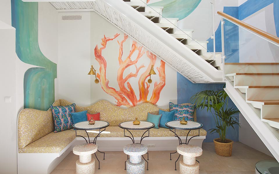 View of the landing and stairs of the “El Escondite” Boutique Hotel