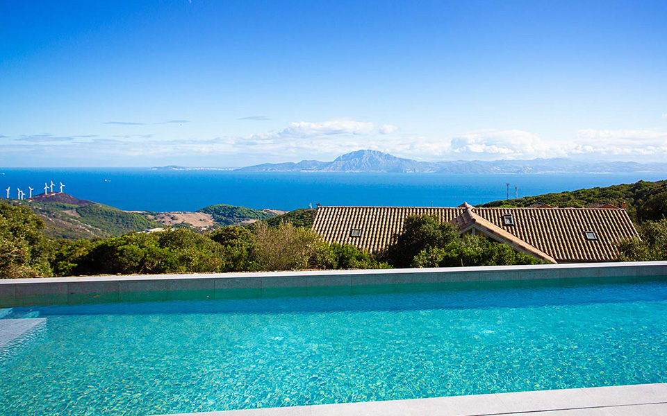 Pool overlooking the Strait of Gibraltar