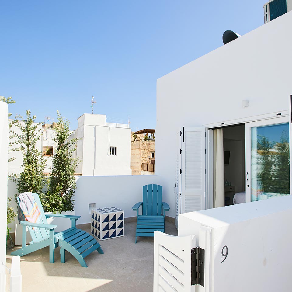 View of the terrace of the Boutique Hotel “El Escondite”